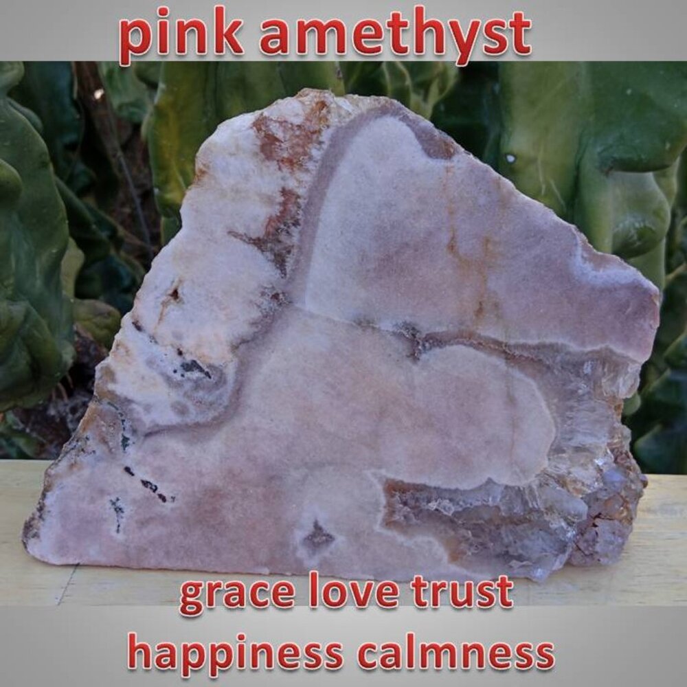 ❤️ LAST DAY!  PINK AMETHYST free standing stone rock crystal 02